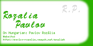 rozalia pavlov business card